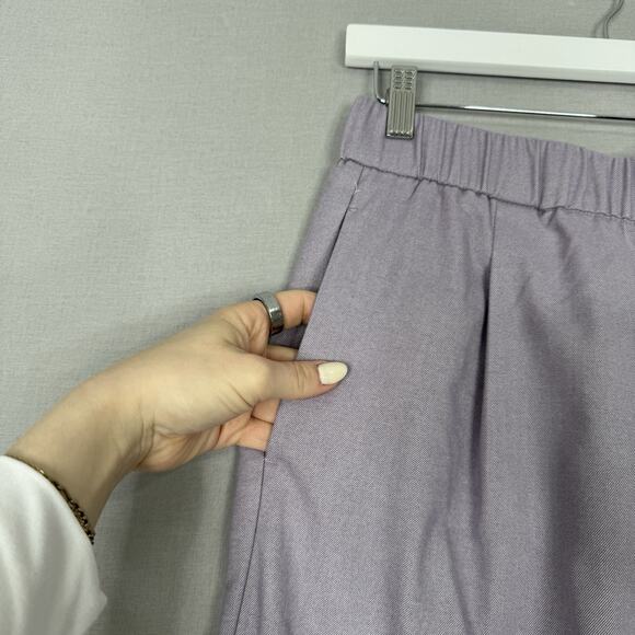 Ann Taylor Womens Pants Medium Pastel Purple Wide Leg Trouser High Rise Career - Picture 3 of 11